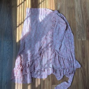 Floral Pink Wrap Skirt